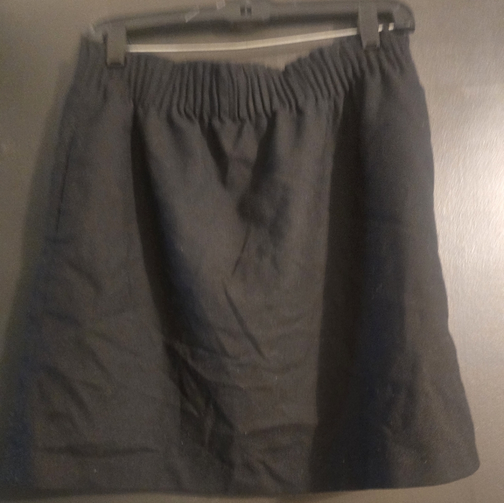 J. Crew Black A-Line Elastic Waist Skirt